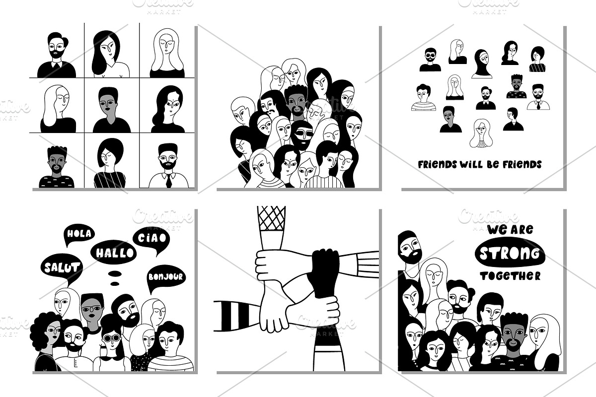 Social diversity/objects collection, an Illustration by Alona Savchuk (Photo 8 of 13)