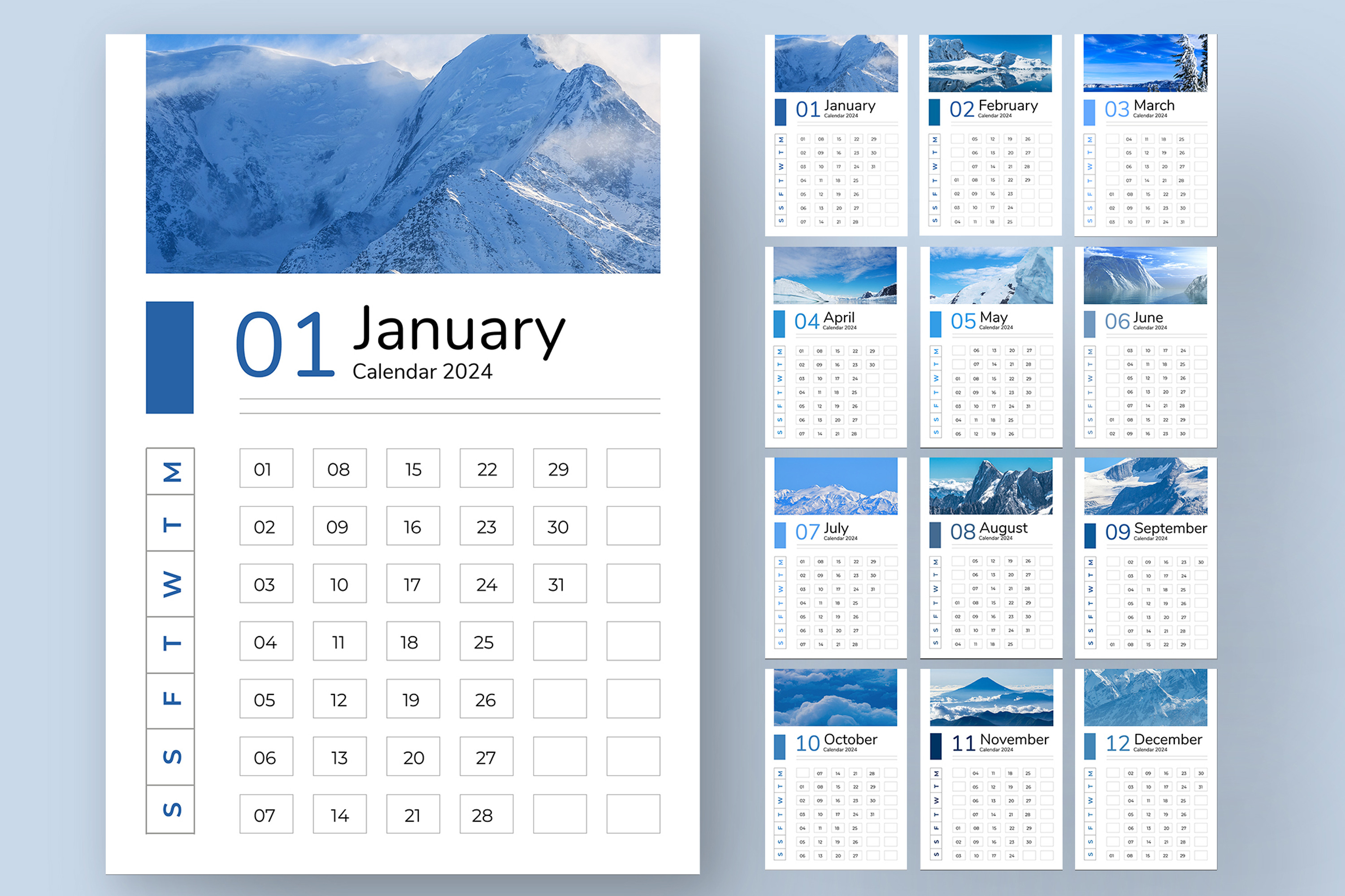 Wall Calendar 2024 Layout