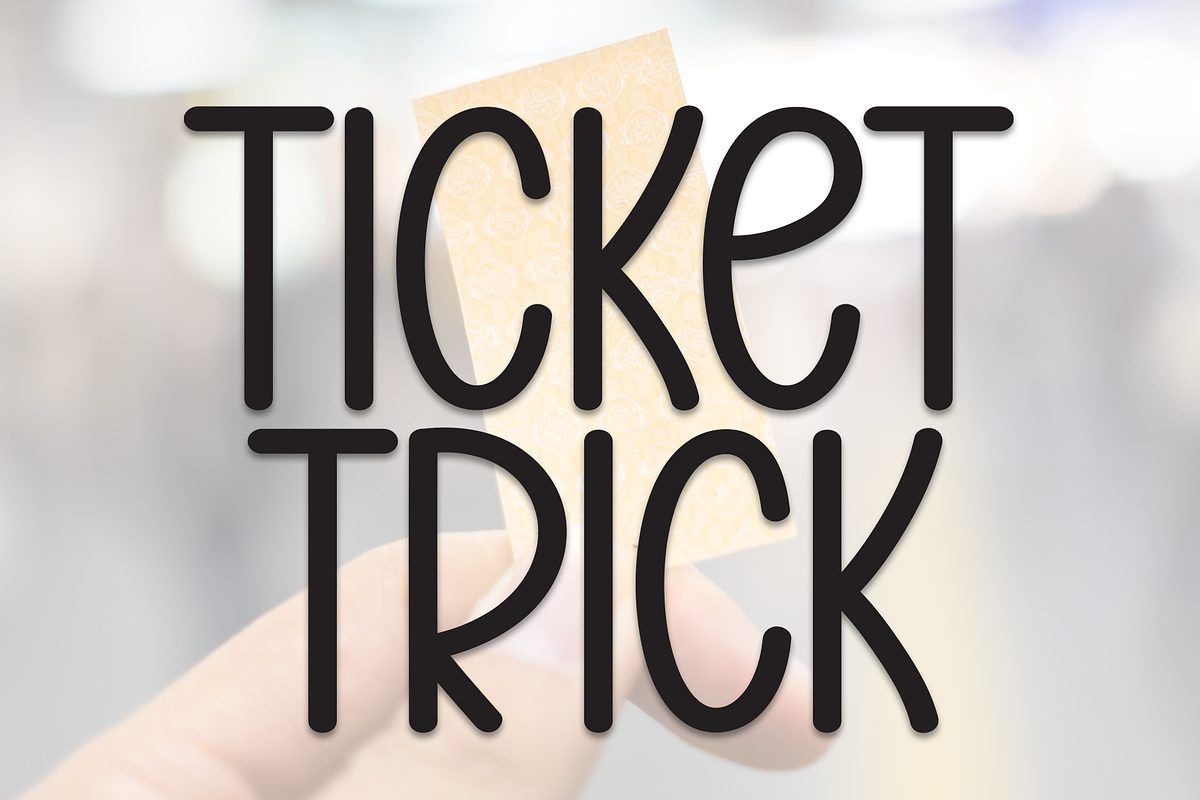 Ticket Trick | Script Font, a Script Font by Scratchones (Photo 1 of 8)