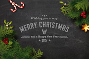 Christmas Chalk Badges + Background, an Illustration by Imagination Area (Thumbnail 2 of 5)