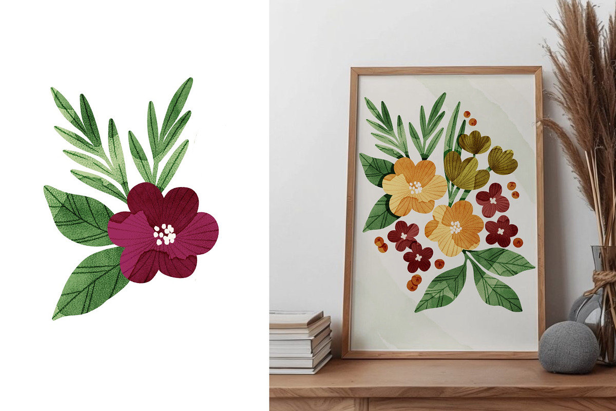 Floral Poster Creator, a Decorative Illustration by Helga Wigandt (Photo 3 of 6)