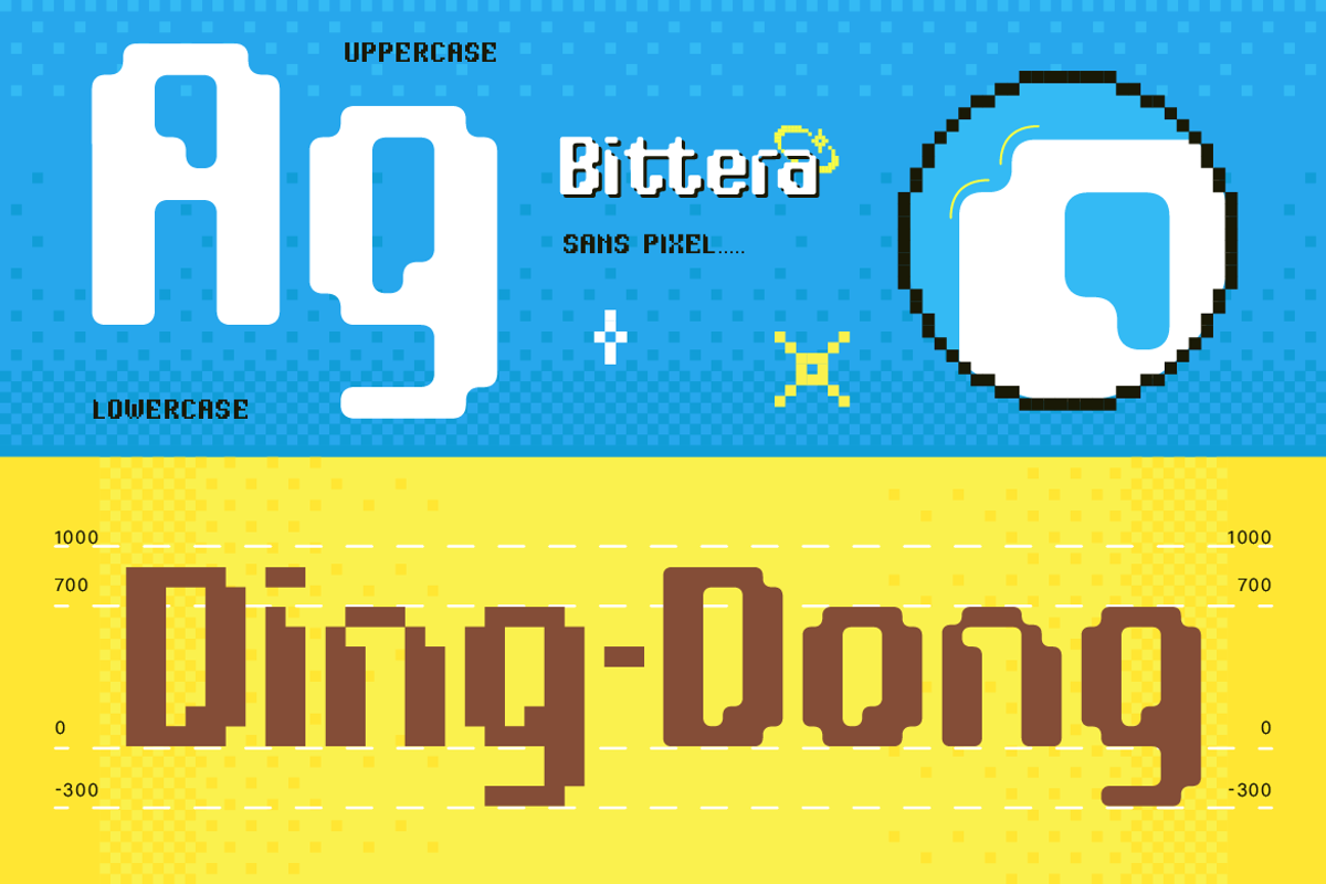 Bittera - Retro 8-bit Pixel, a Sans Serif Font by Artisan Themes (Photo 8 of 11)