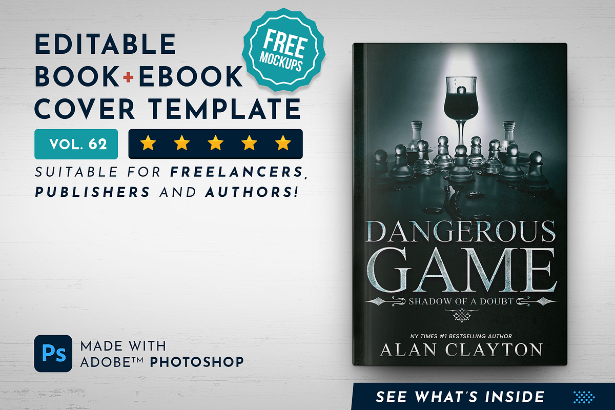 Book Cover Template 62, a Templates & Theme by Digital Goods (Photo 1 of 11)
