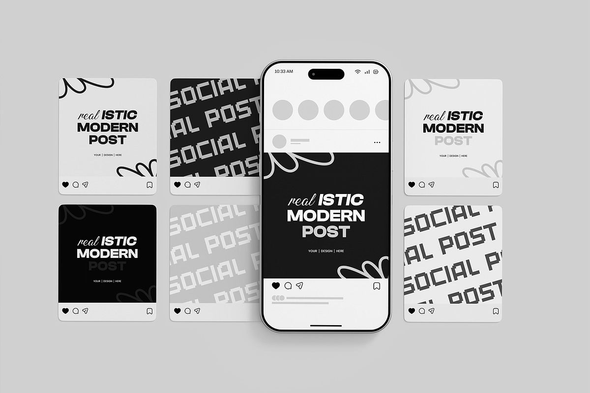 Realistic Social Media Post Mockup, a Product Mockup by graphypix (Photo 3 of 4)