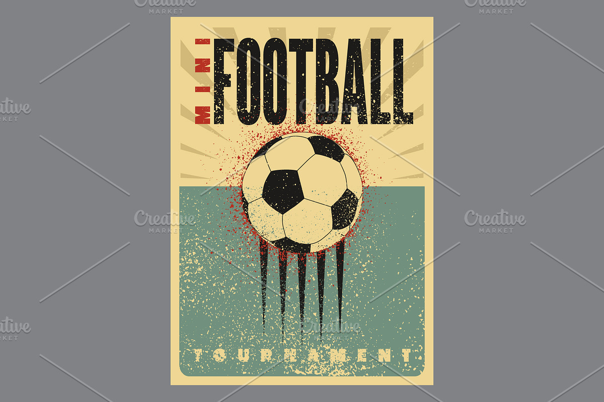 Mini Football grunge vector set., a Sport Illustration by PoPaShop
