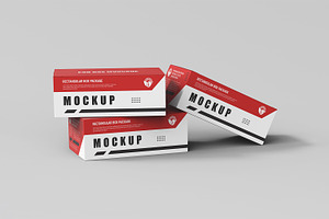 Rectangular Paper Box Packaging PSD