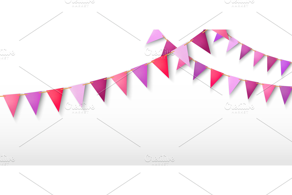 Colorful party garland, an Object Illustration by art PVP - market