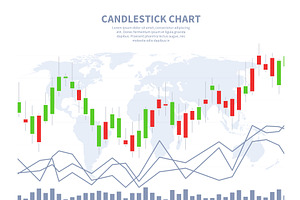 Stock Market Concept. Candle Stick