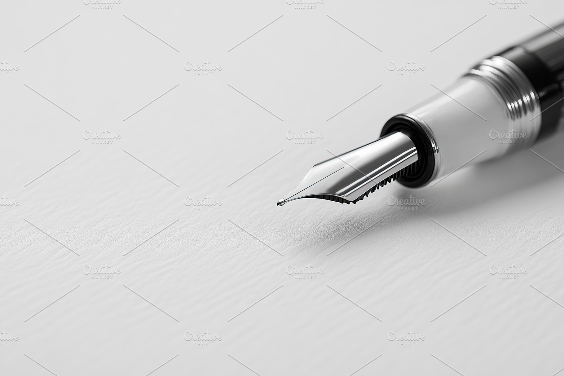 Expensive fountain pen on white background, a Business Photo by AlyaAnd