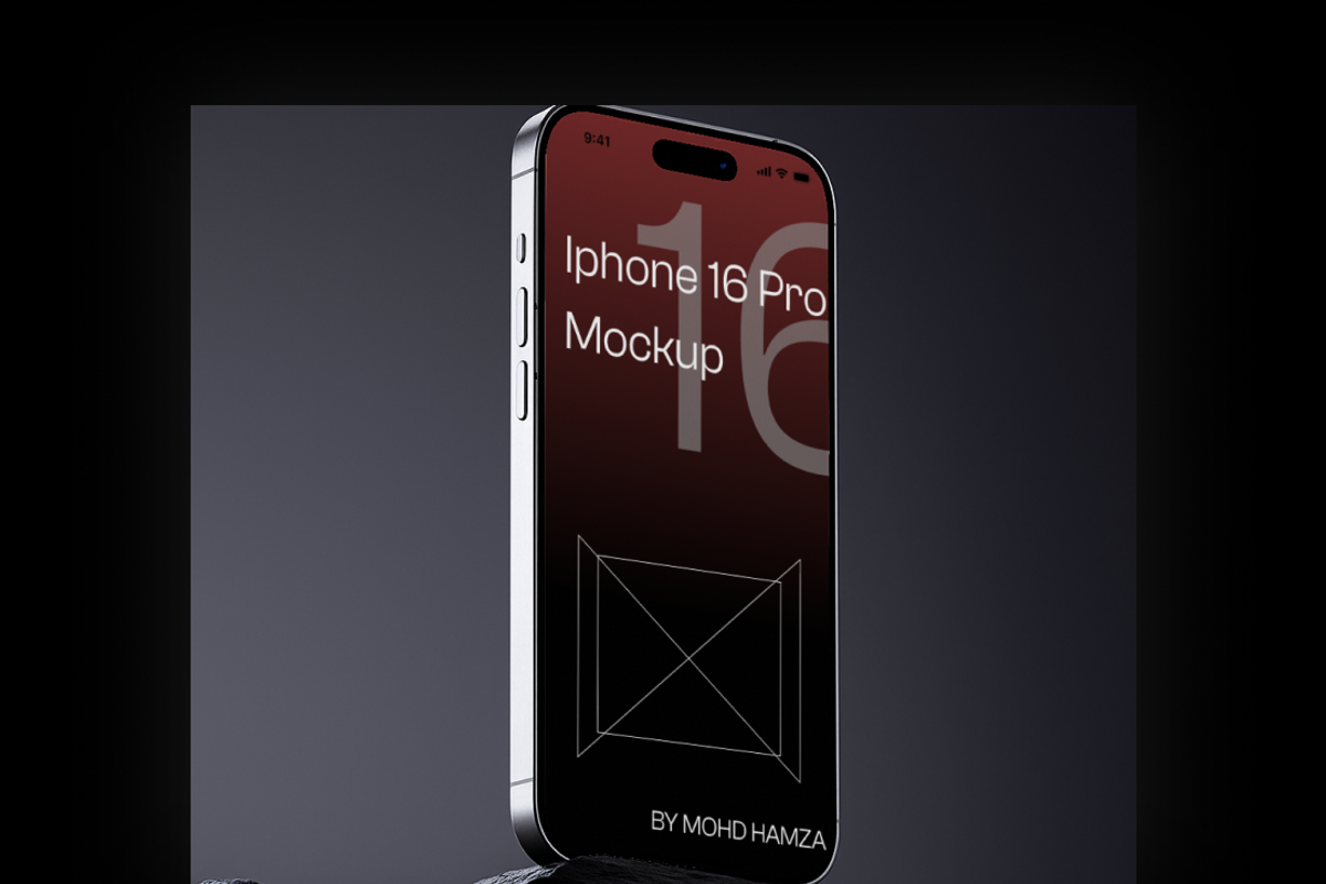 Floating iPhone 16 Pro Mockup, an iPhone Mockup by MD.HAMZA.DESIGNS (Photo 4 of 4)