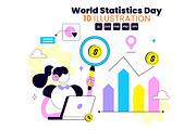 10 World Statistics Day Illustration, a Finance Illustration by denayunebgt (Thumbnail 1 of 4)