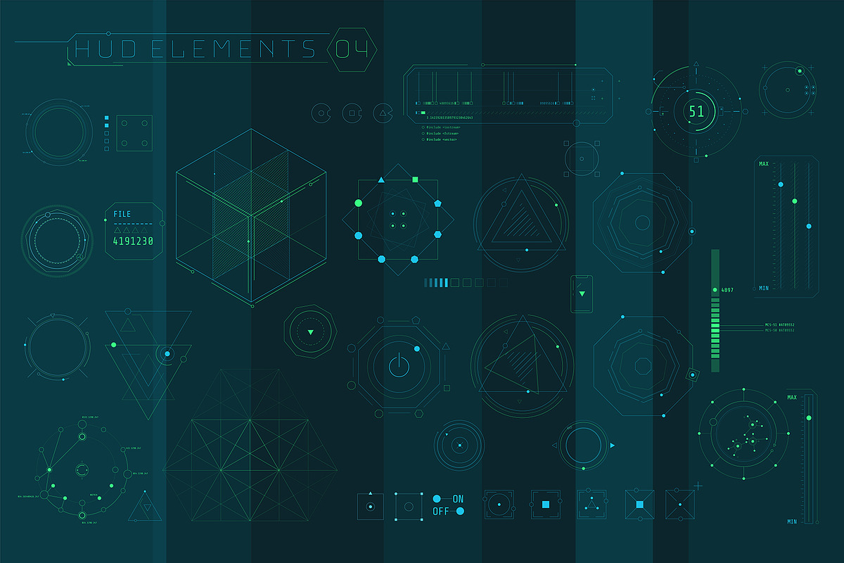 HUD Pro Infographic Elements, an Object Graphic by ConceptCafe (Photo 24 of 30)