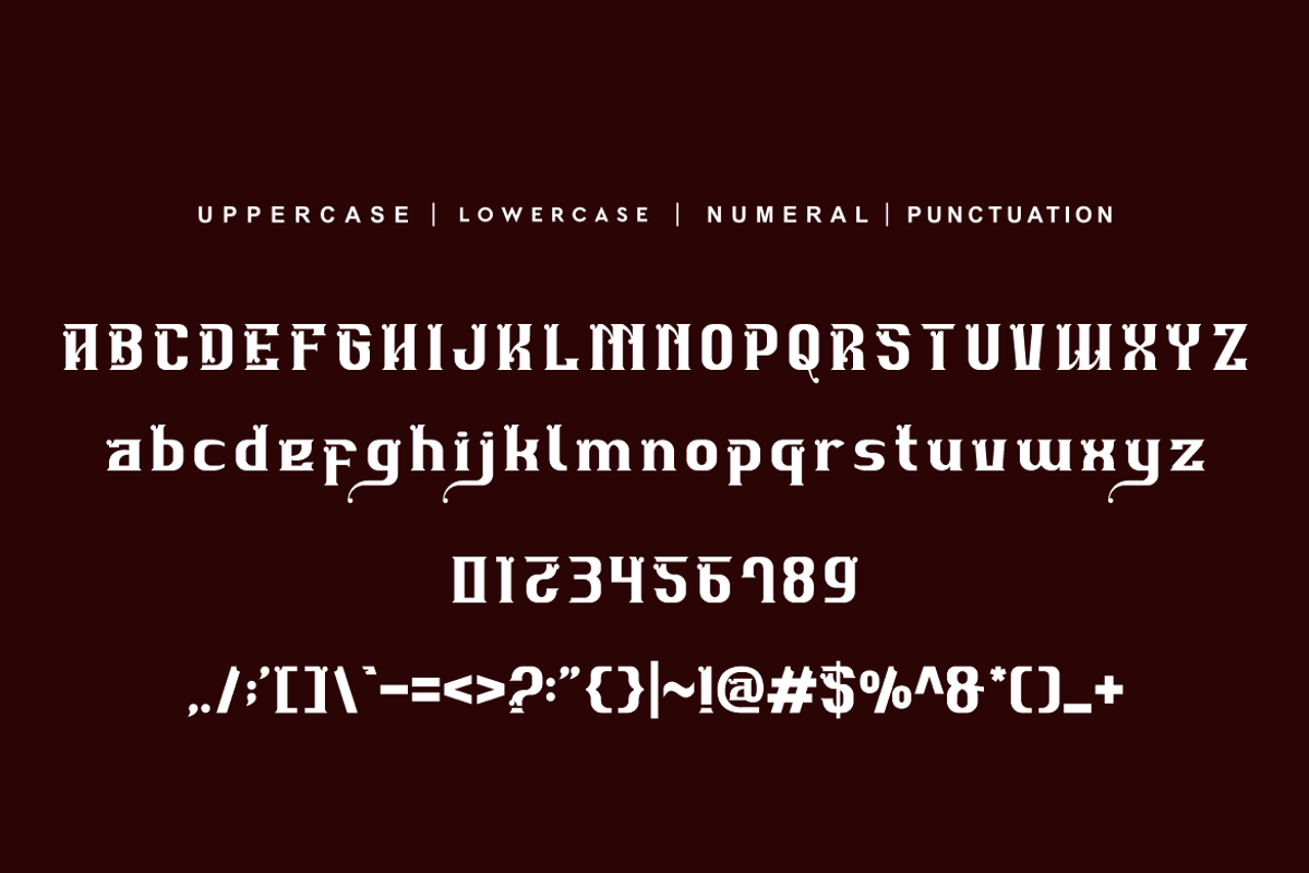 Hallowen Metoys, a Blackletter Font by QR Design Studio (Photo 8 of 10)