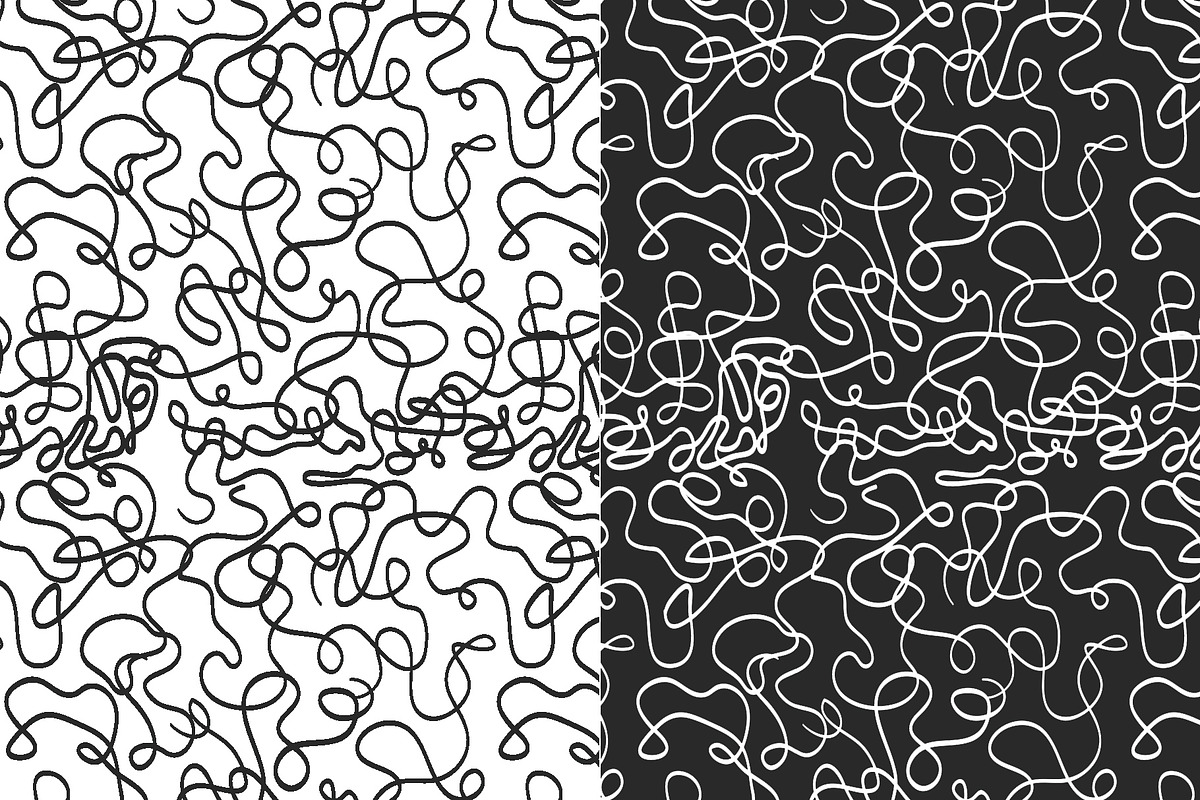 20 B&W hand drawn SEAMLESS PATTERNS, a Pattern Graphic by Studio.lize (Photo 7 of 16)