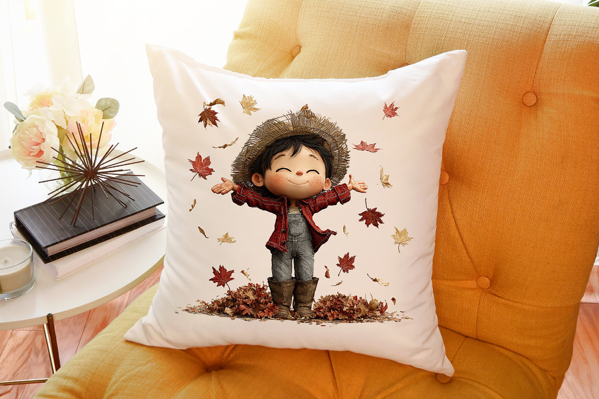 Watercolor little Farmer Clipart Set, an Illustration by Sublimation Artist (Photo 6 of 6)