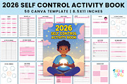 2026 Self Control Activity Book, a Stationery Template by Shumaya (Thumbnail 1 of 6)