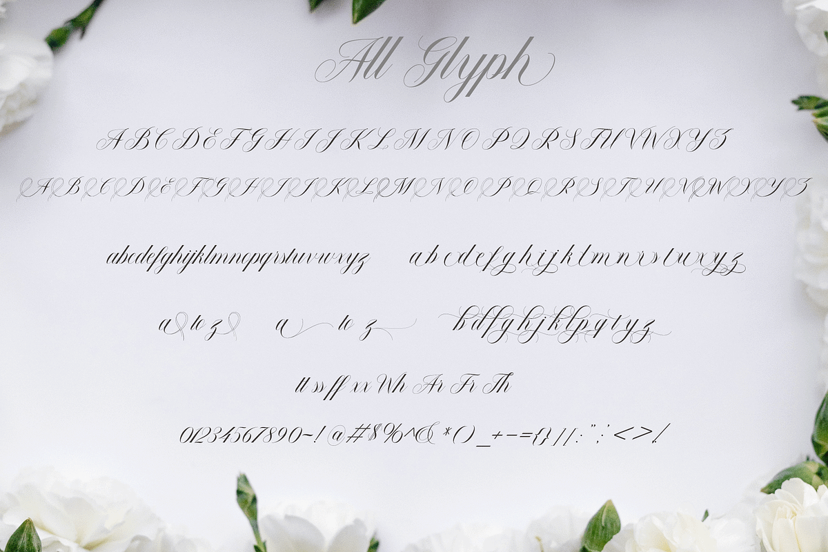 Malvina//Wedding Calligraphy Font preview 6