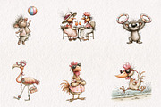 Quirky Beach Animals PNG Clipart, a Seasonal Illustration by CreationArt (Thumbnail 2 of 7)