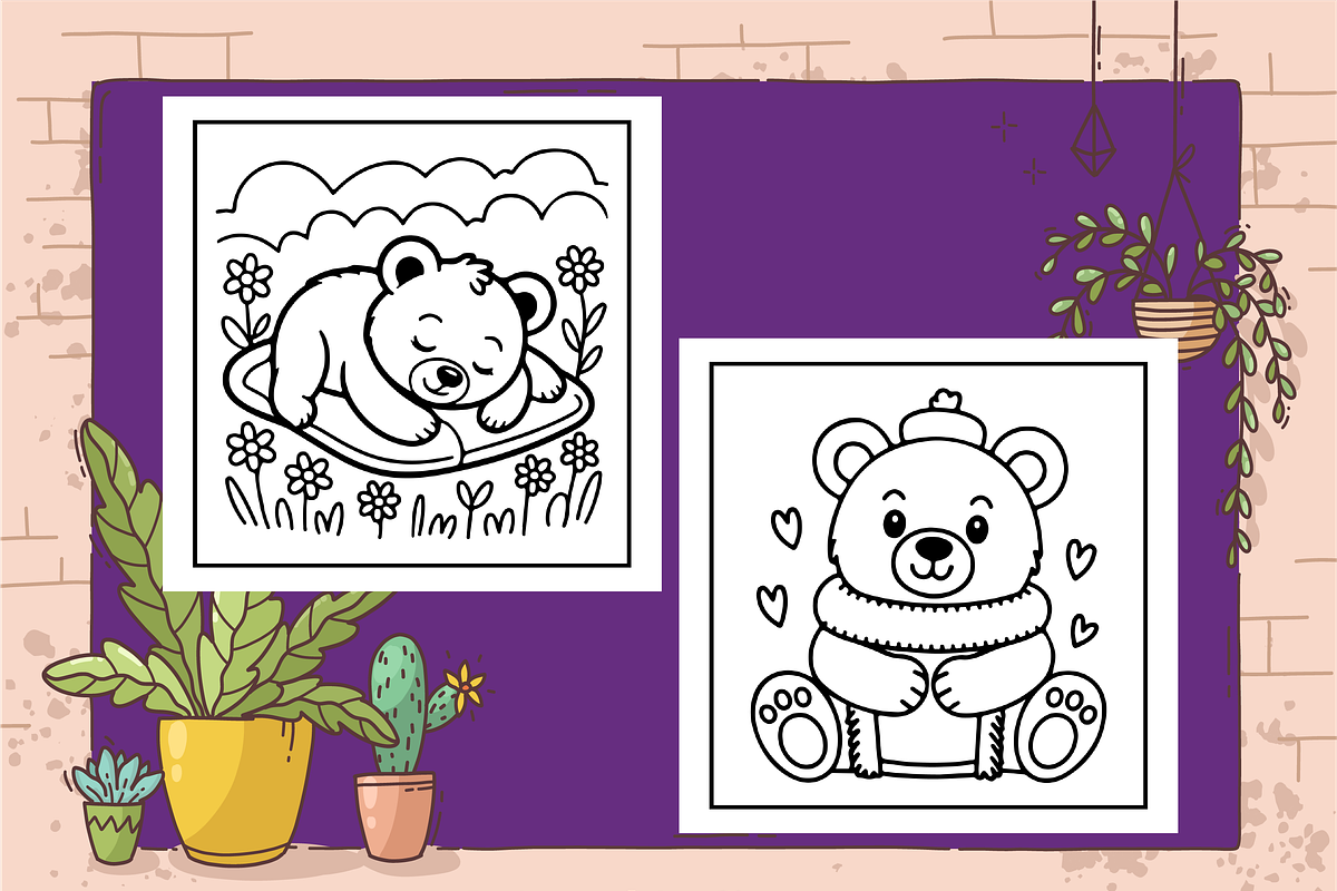Adorable Cozy Bear Cute & Comfy, an Animal Illustration by Printable Design Store (Photo 3 of 6)