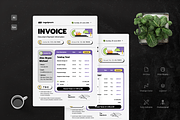 Cube Mauve Plain Invoice, a Print Template by Annora Studio (Thumbnail 1 of 4)