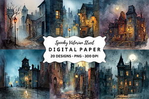 Spooky Victorian Street Backgrounds