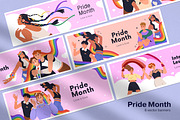 Pride Month banners with LGBT people, a Person Illustration by Good Studio (Thumbnail 1 of 6)