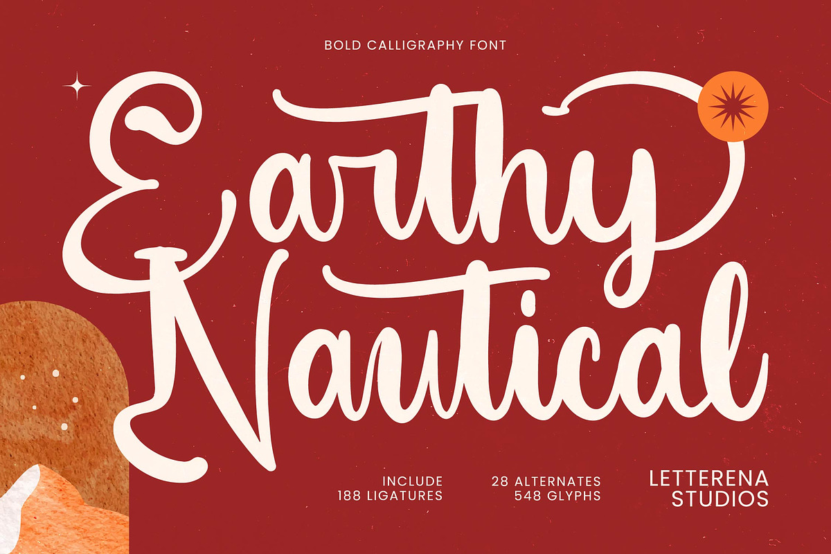 Earthy Nautical Bold Calligraphy, a Script Font by Letterena Studios Script (Photo 1 of 20)