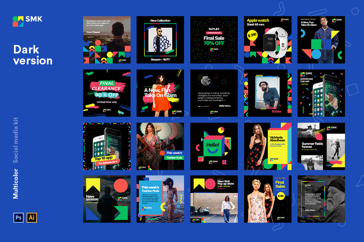 Multicolor Pack, a Templates & Theme by Amirzhanuly (Photo 7 of 9)