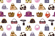 Stylish bags set + banner + pattern, an Object Illustration by PaperTrident (Thumbnail 3 of 3)