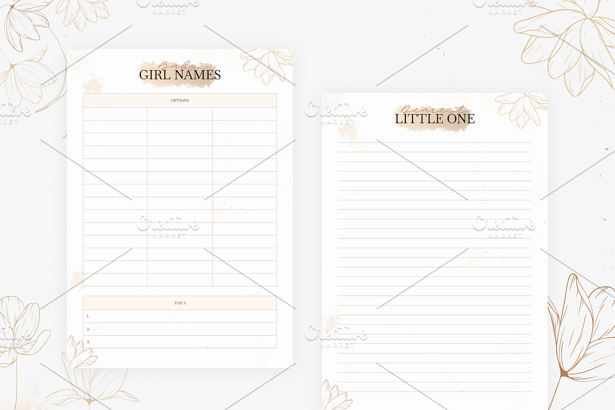 Printabel My Pregnancy Planner, a Stationery Template by Digital_Mind (Photo 7 of 10)