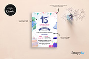 15th Birthday Invitation Card Temp, an Invitation Template by Snapybiz (Thumbnail 8 of 9)