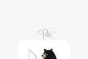 40 Black Bear Clipart, an Animal Illustration by Pati Charm Studio (Thumbnail 6 of 8)