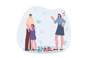 Different parents behavior in, a Person Illustration by Valerie Bodnar