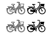 Bicycle Icon Set, a Solid Icon by Artonix (Thumbnail 2 of 2)