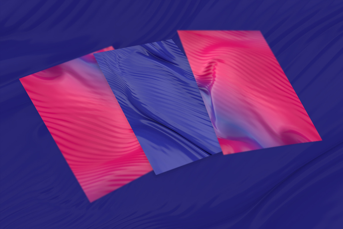 Abstract 3D Wavy Striped Backgrounds, a Wallpaper Graphic by BIBIART (Photo 2 of 11)