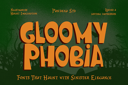 Gloomy Phobia - Horror Display Font, a Font by Pandeka Studio
