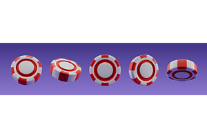 Red and white casino chips floating, a Sport Illustration by art PVP - market
