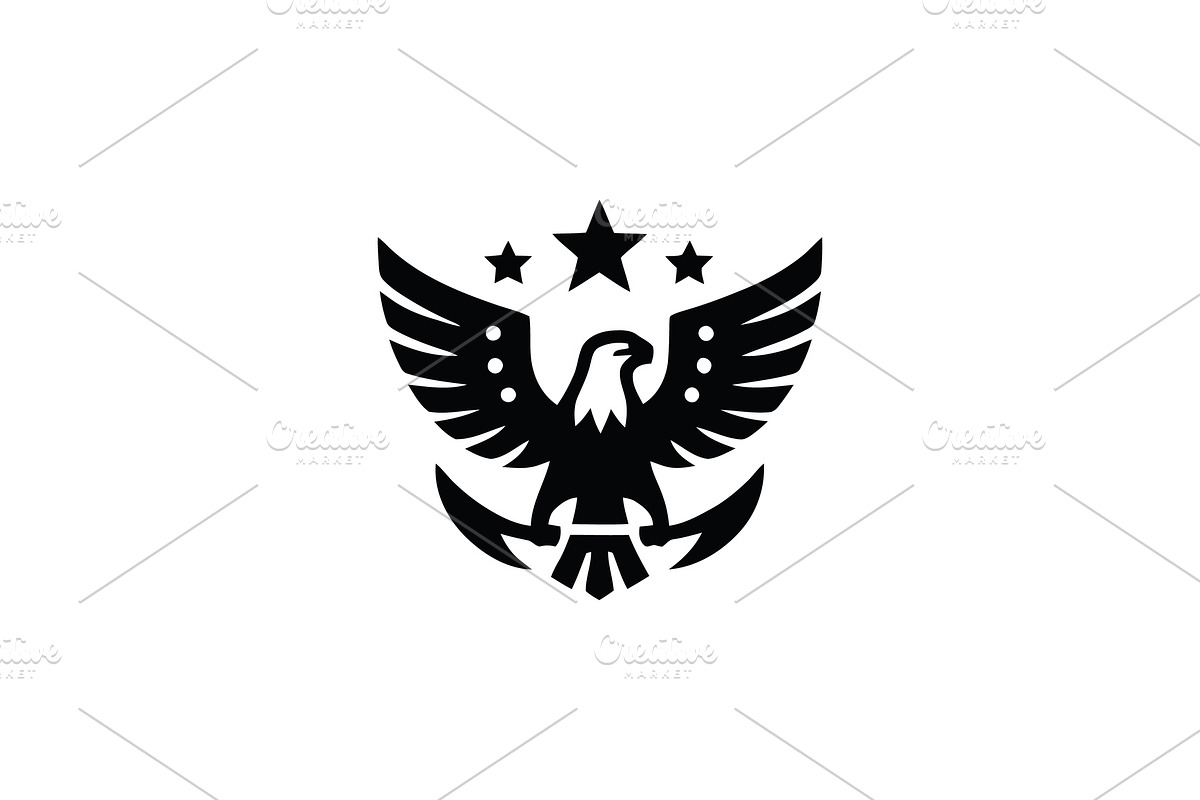 Eagle Anchor Emblem Silhouette, a Branding & Logo Template by Vectorium Studio (Photo 1 of 2)