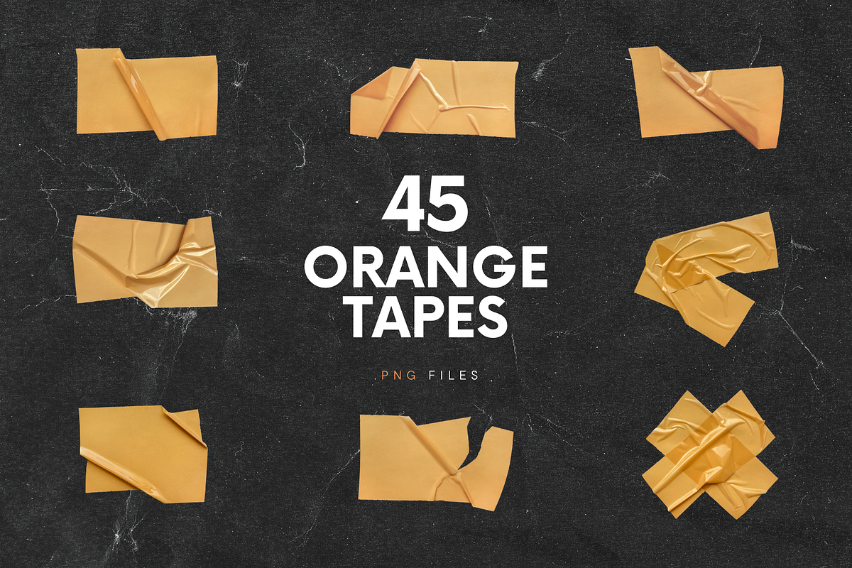 Orange Textured Packaging Torn Tapes, a Texture Graphic by Ksuview (Photo 1 of 12)