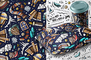 6 Winter Cartoon Seamless Patterns, a Pattern Graphic by BALABOLKA (Thumbnail 3 of 7)