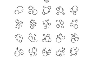 Bubbles Line Icons