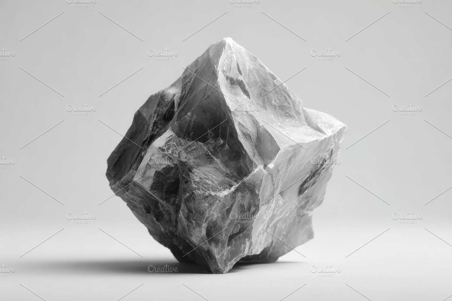 Rough Gray Rock with Sharp Edges, an Abstract Photo by AlyaAnd