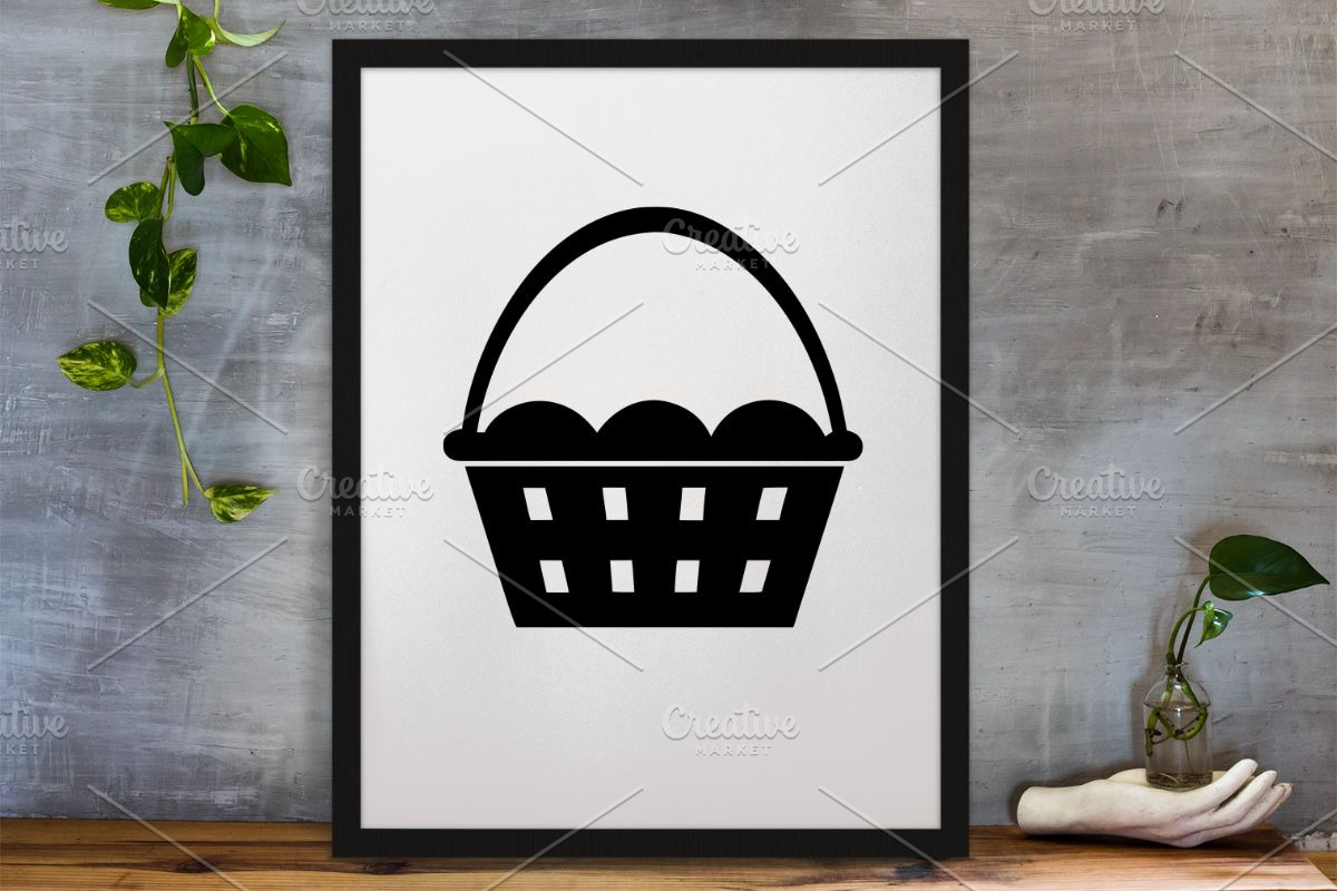 Basket Silhouette SVG, an Object Illustration by newminddesign (Photo 3 of 3)