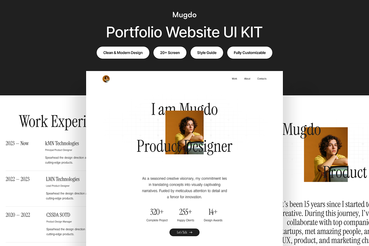 Personal Portfolio Website Template, an UI Kit Template by Ahmed Rubel (Photo 3 of 5)