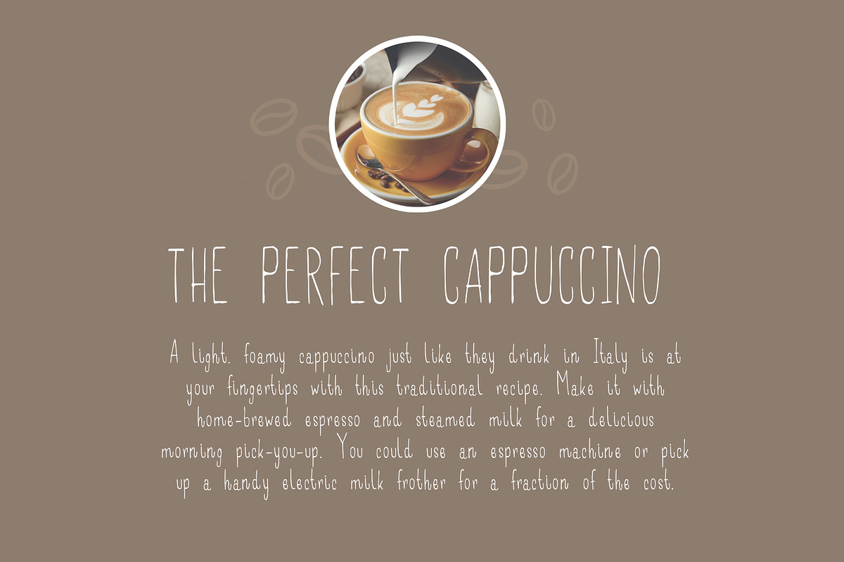 Caffee lungo handwritten font., a Script Font by Irena Matiash shop (Photo 2 of 7)