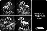 Ram Sheep Bighorn Male Goat Breed, a Background Graphic by LaseredNinja (Thumbnail 1 of 7)