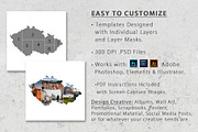 12x12 Europe Photo Collage Templates, a Stationery Template by Loveurstyle Designs (Thumbnail 4 of 5)