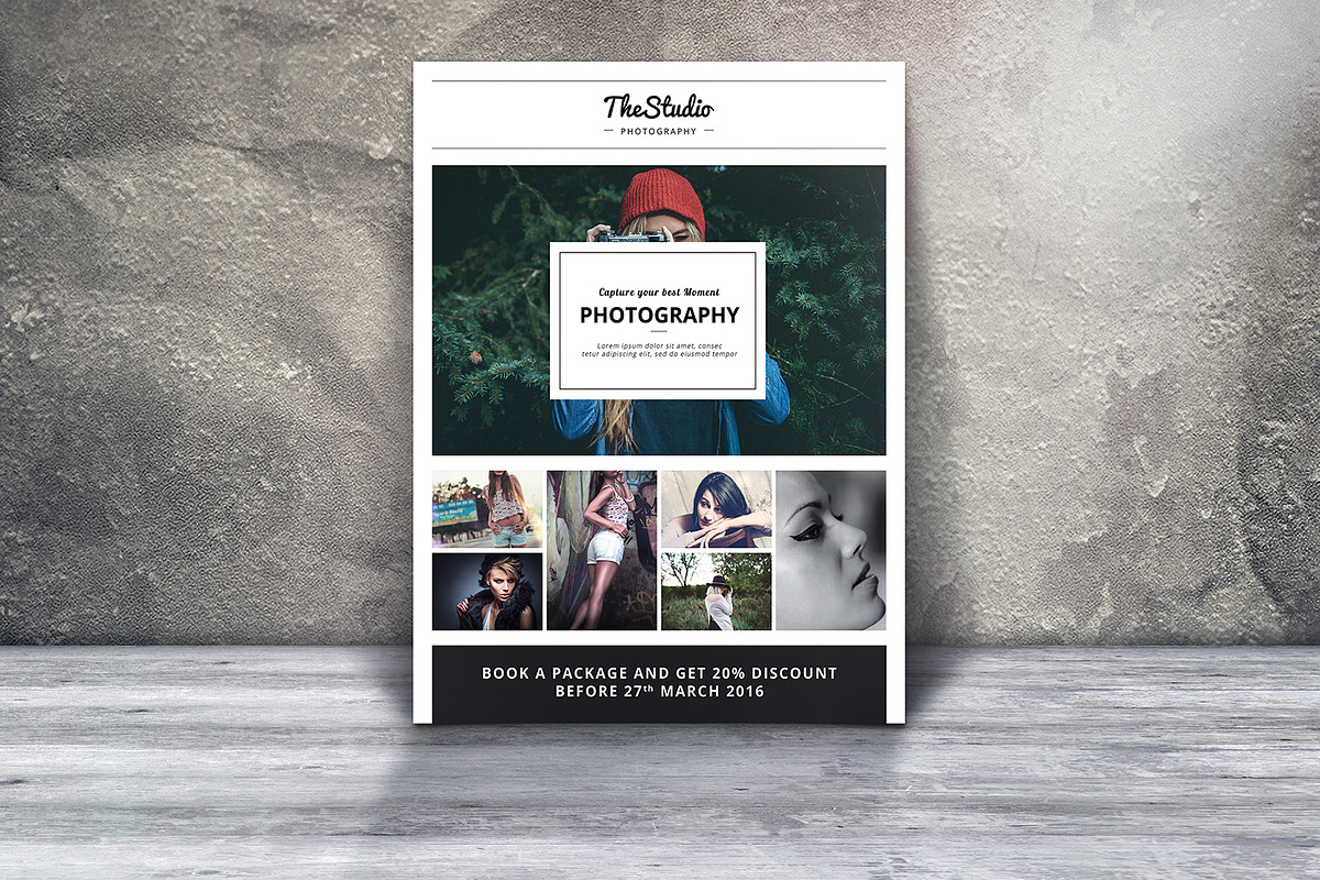 Photography Flyer PriceList Template, image size:1200x800