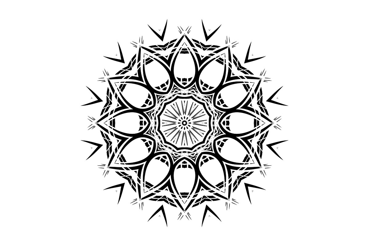Modern Black and White Mandala Pack, a Decorative Illustration by NJ Himel (Photo 86 of 101)