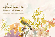Watercolor Autumn botanical graphics, an Object Graphic by Sawango Designs (Thumbnail 9 of 14)